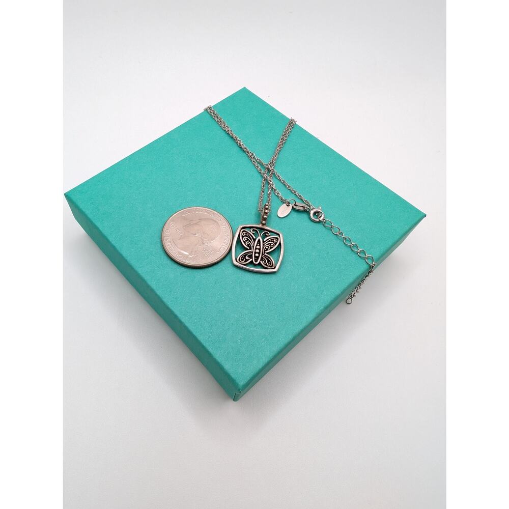Lori Bonn Social Butterfly Pendant on an Adjustable 18-20 Inch 925 Chain - Picture 5 of 7